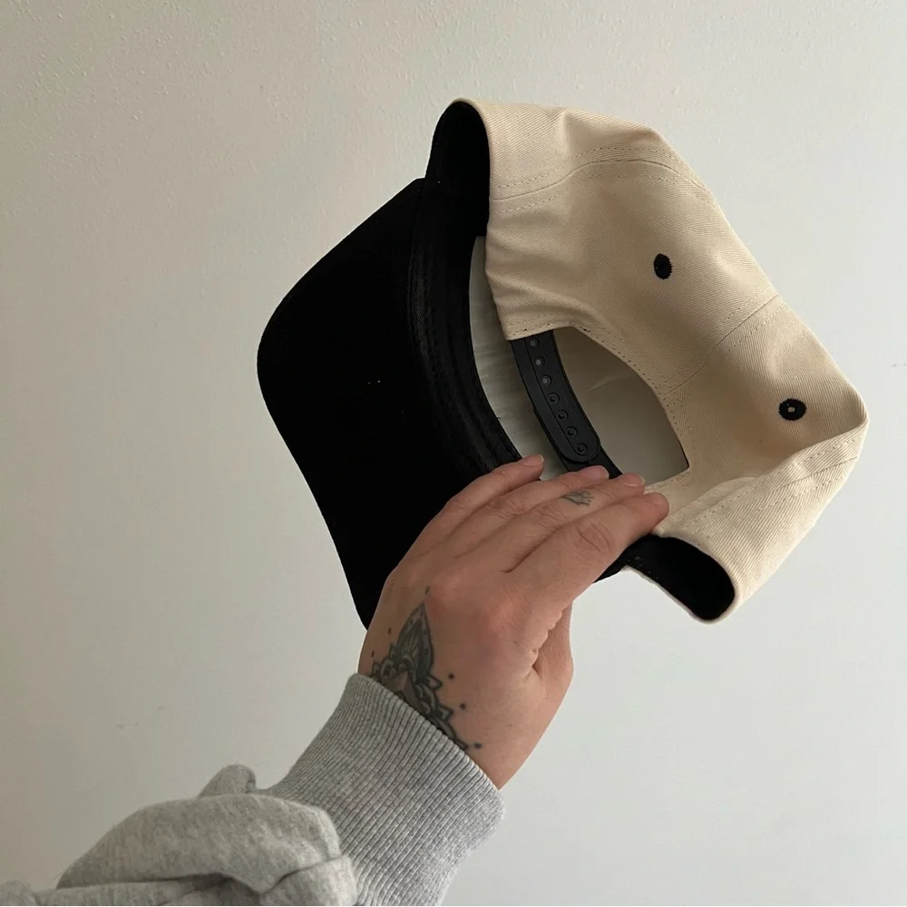 Electric label karma trucker hat